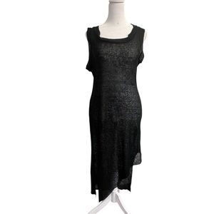 Elegant Asymmetrical Black Dress